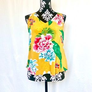 Golden Yellow Tropical Tank Top
